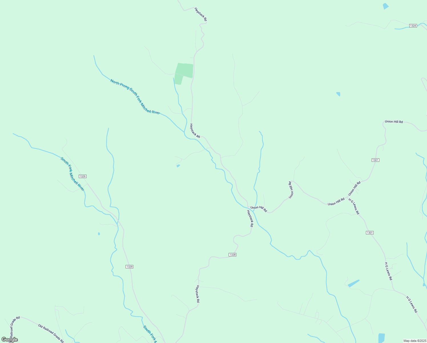 map of restaurants, bars, coffee shops, grocery stores, and more near 9756 Haystack Road in Thurmond