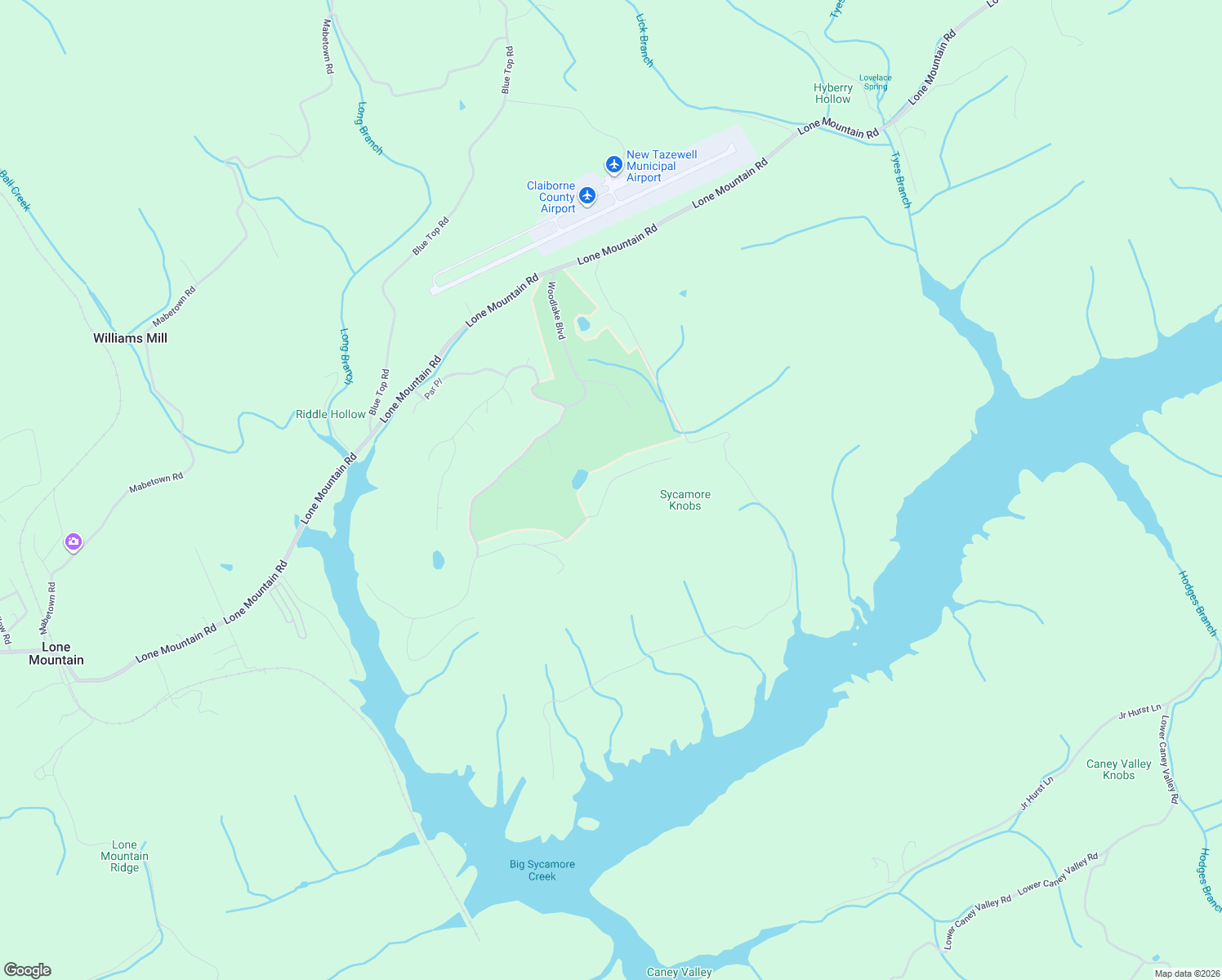 map of restaurants, bars, coffee shops, grocery stores, and more near 214-438 Eagles Ridge in Tazewell