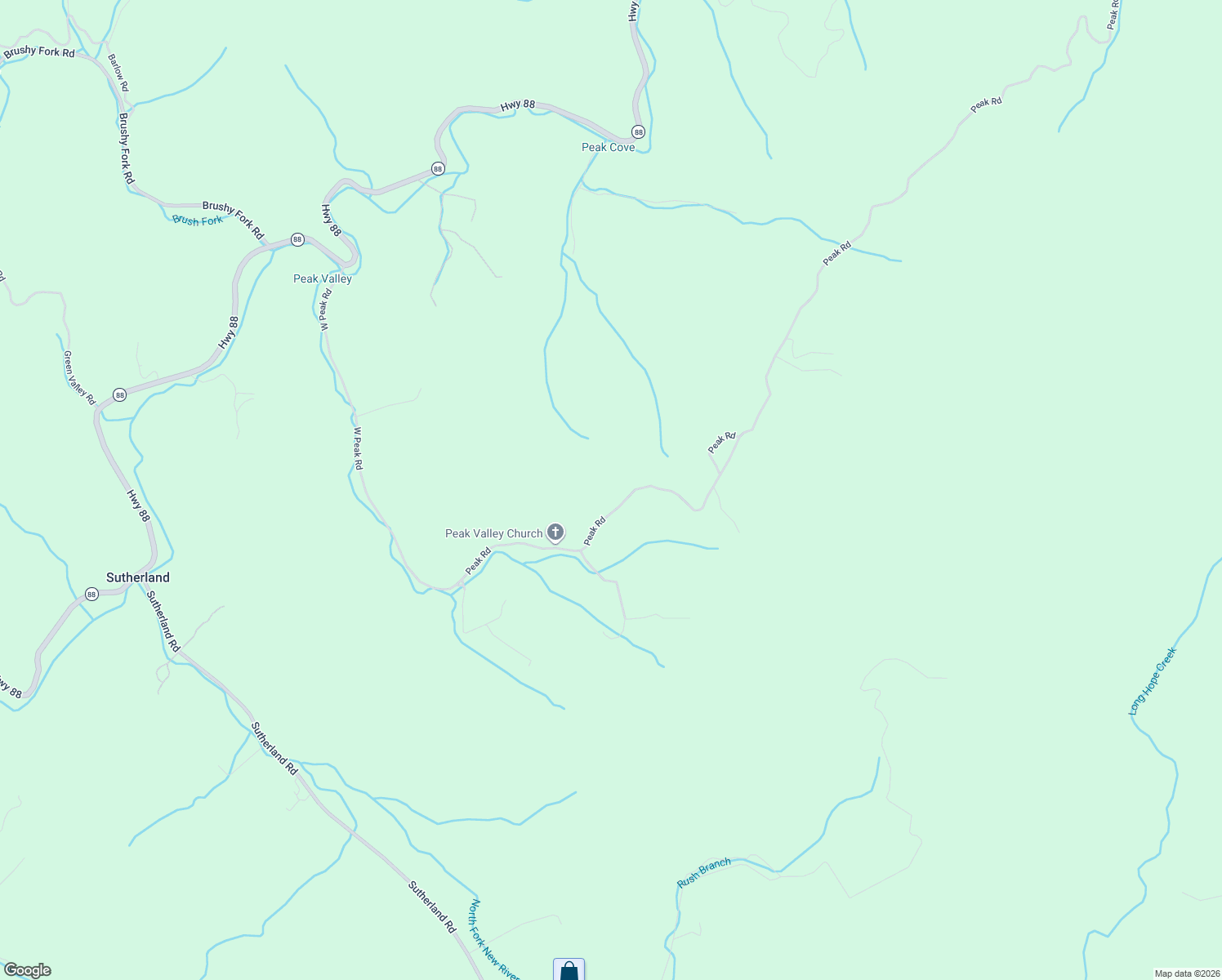 map of restaurants, bars, coffee shops, grocery stores, and more near 3616 Peak Road in Creston