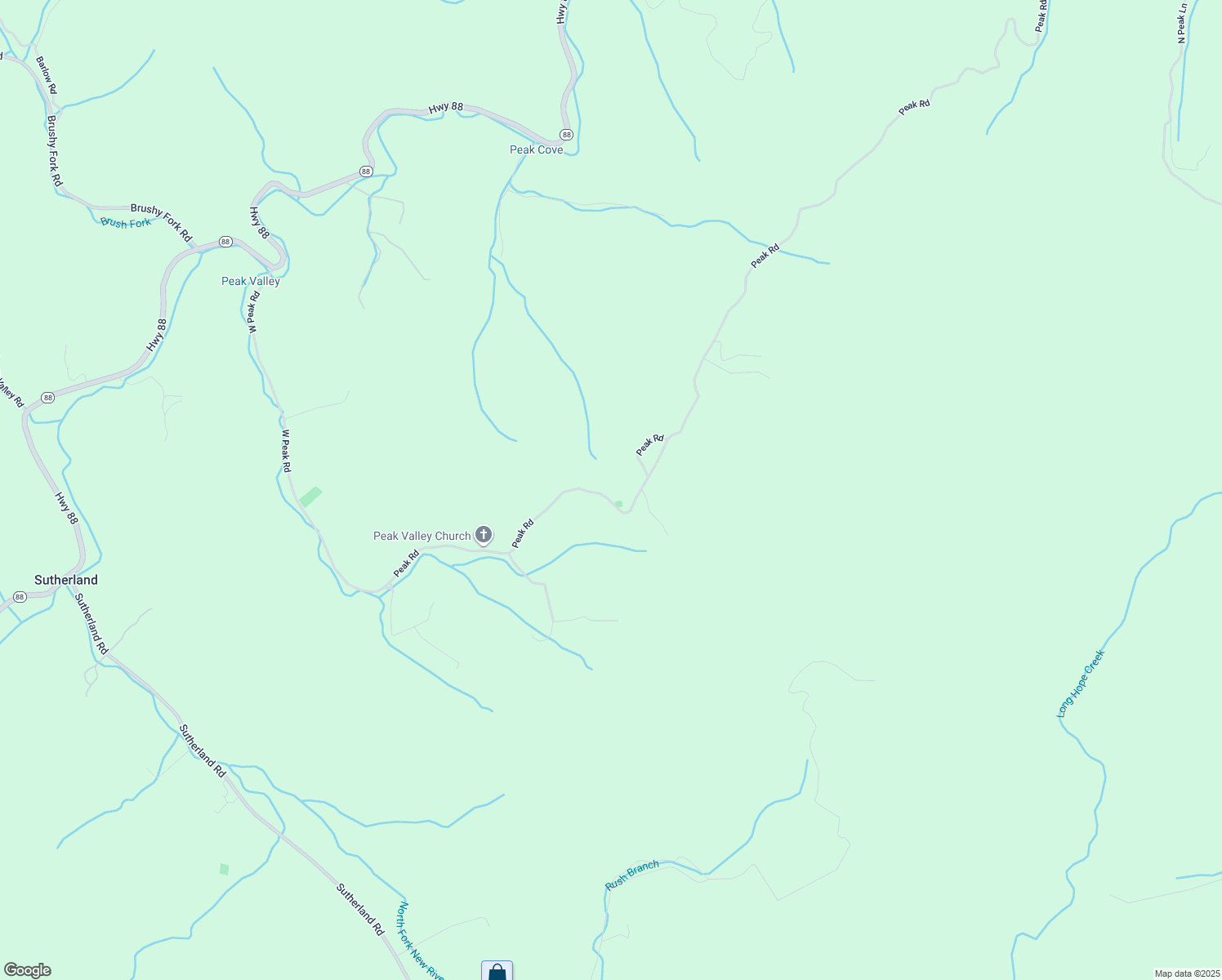 map of restaurants, bars, coffee shops, grocery stores, and more near 3482 Peak Road in Creston