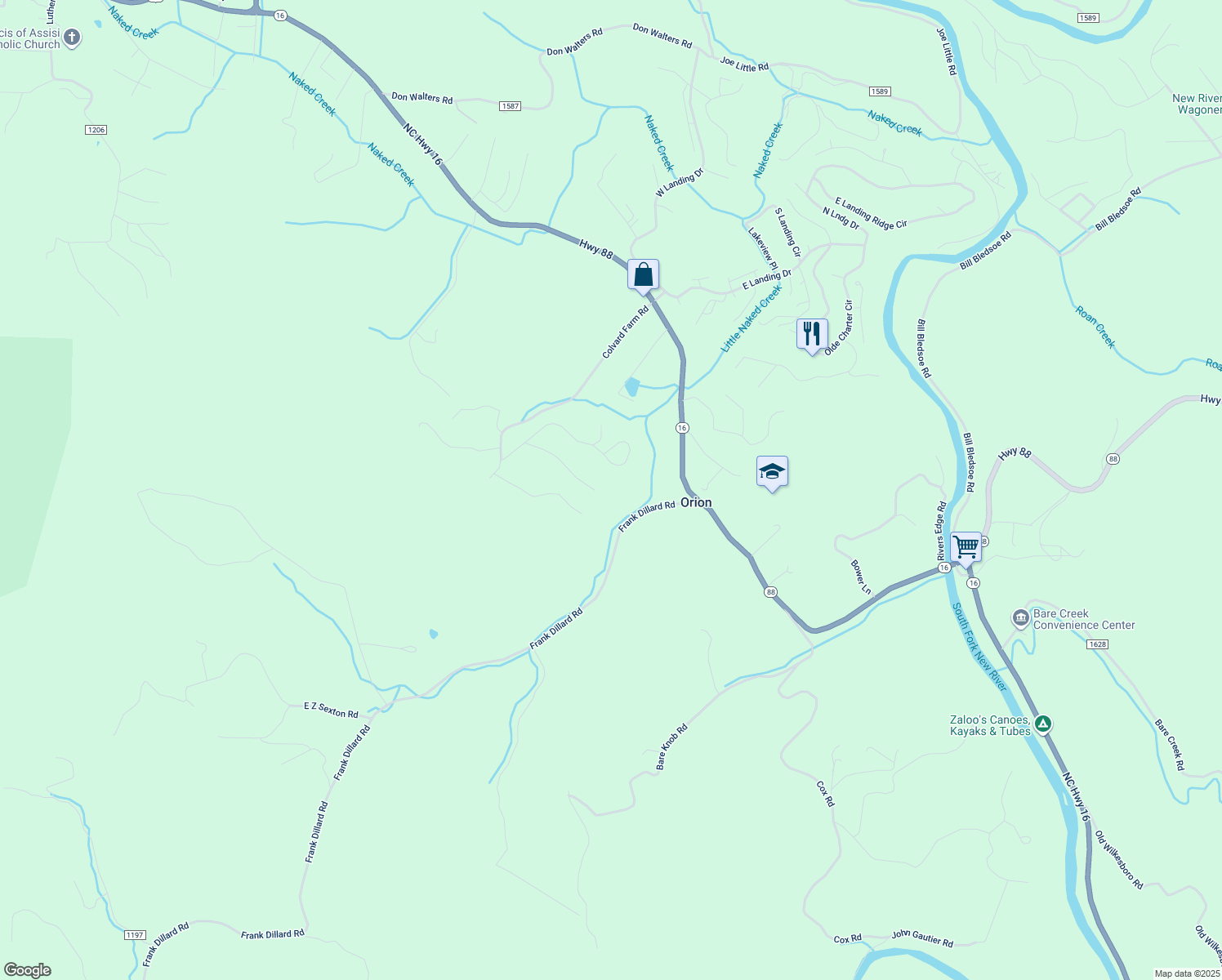 map of restaurants, bars, coffee shops, grocery stores, and more near 341 Perkins Hill Drive in Jefferson