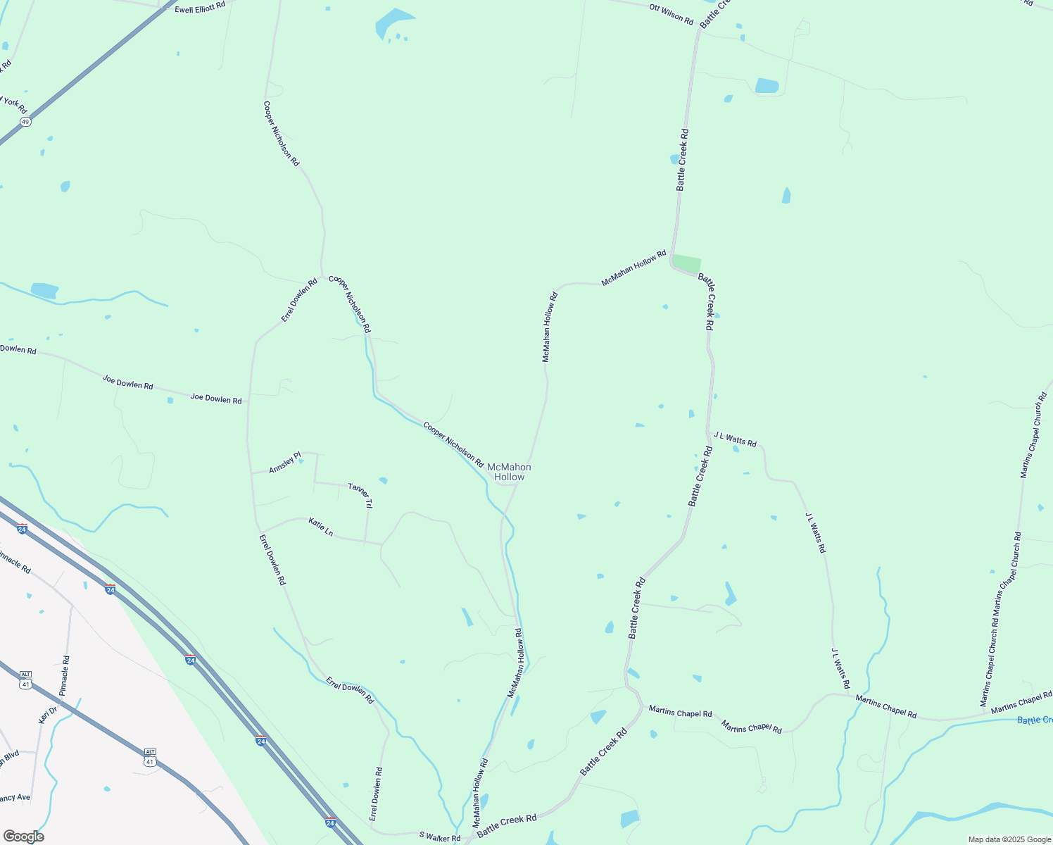 map of restaurants, bars, coffee shops, grocery stores, and more near 3387 Cooper Nicholson Road in Pleasant View