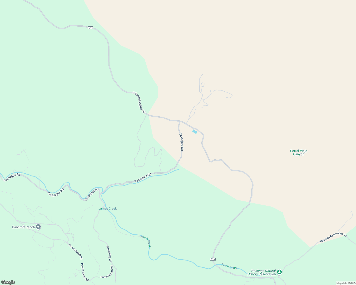 map of restaurants, bars, coffee shops, grocery stores, and more near 14 Tassajara Road in Carmel Valley