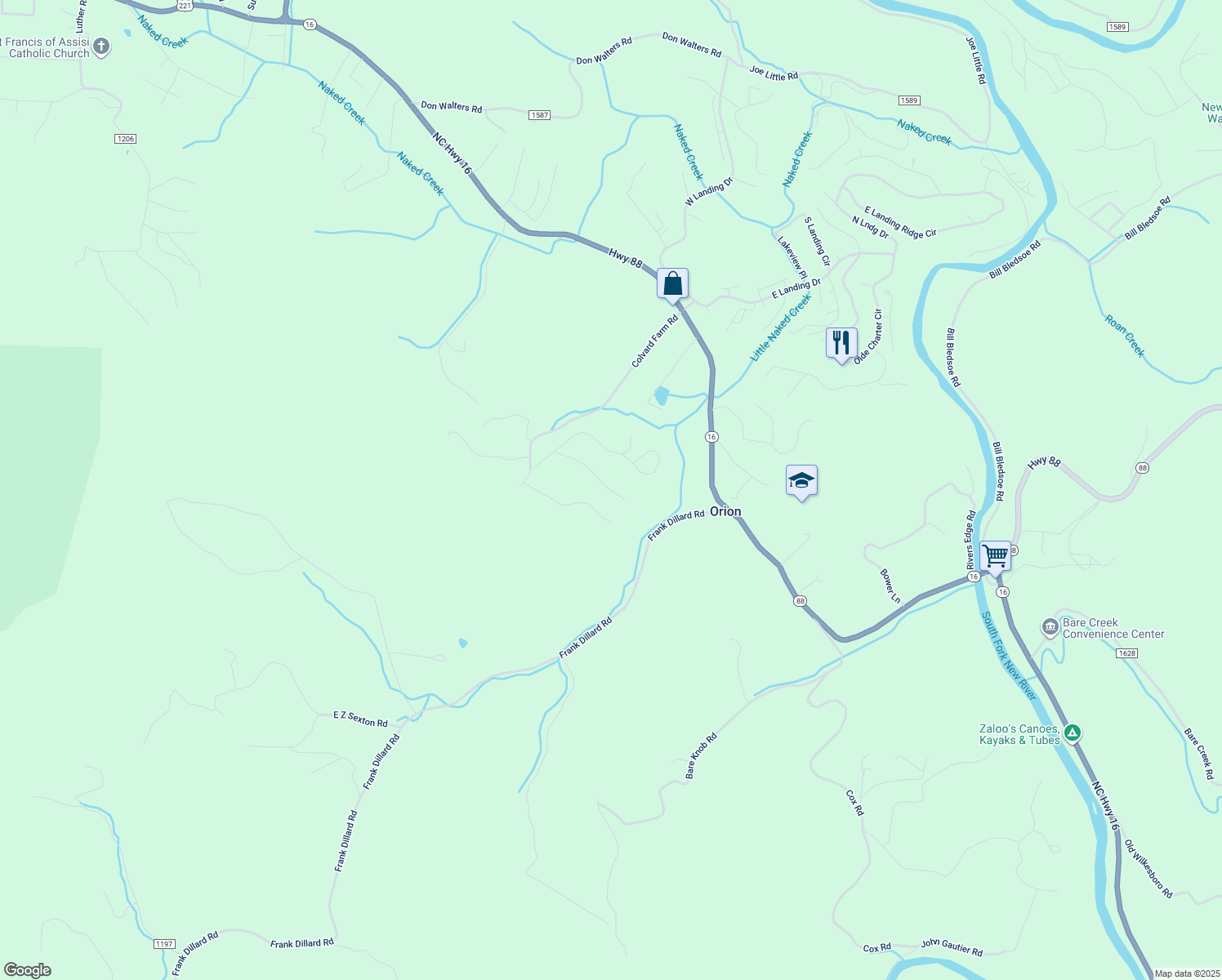 map of restaurants, bars, coffee shops, grocery stores, and more near 341 Perkins Hill Drive in Jefferson