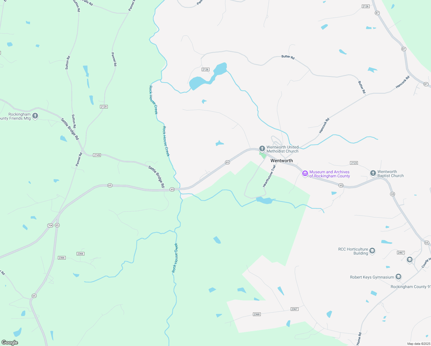 map of restaurants, bars, coffee shops, grocery stores, and more near 1557 North Carolina 65 in Reidsville