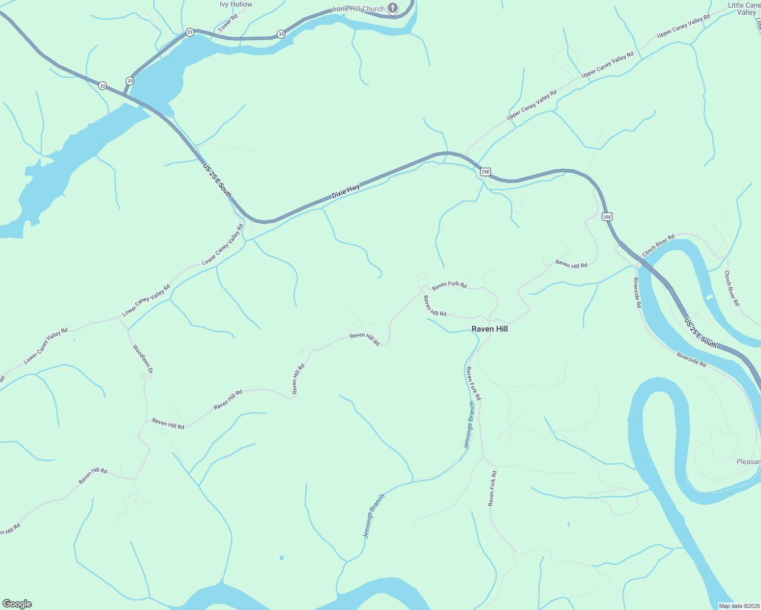 map of restaurants, bars, coffee shops, grocery stores, and more near 902 Raven Hill Road in Tazewell