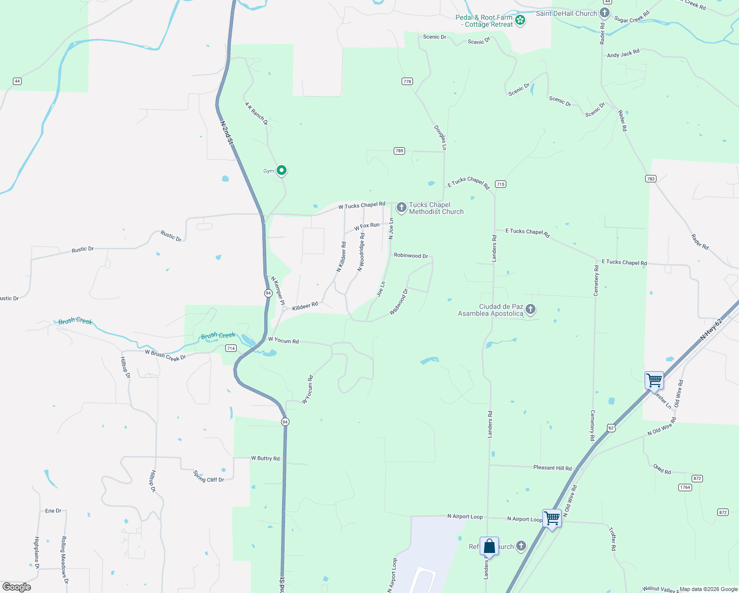 map of restaurants, bars, coffee shops, grocery stores, and more near 5134 Joe Lane in Rogers