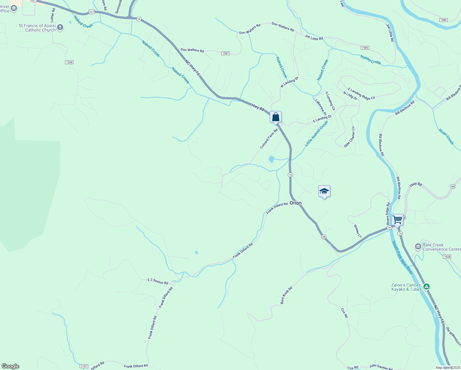 map of restaurants, bars, coffee shops, grocery stores, and more near 150 Chestnut Ridge Drive in Jefferson