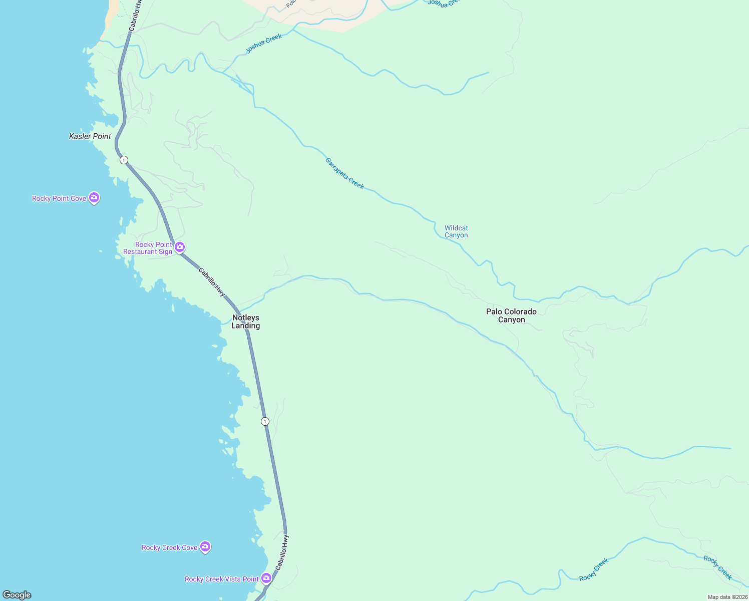 map of restaurants, bars, coffee shops, grocery stores, and more near 37016 Palo Colorado Road in Carmel-by-the-Sea