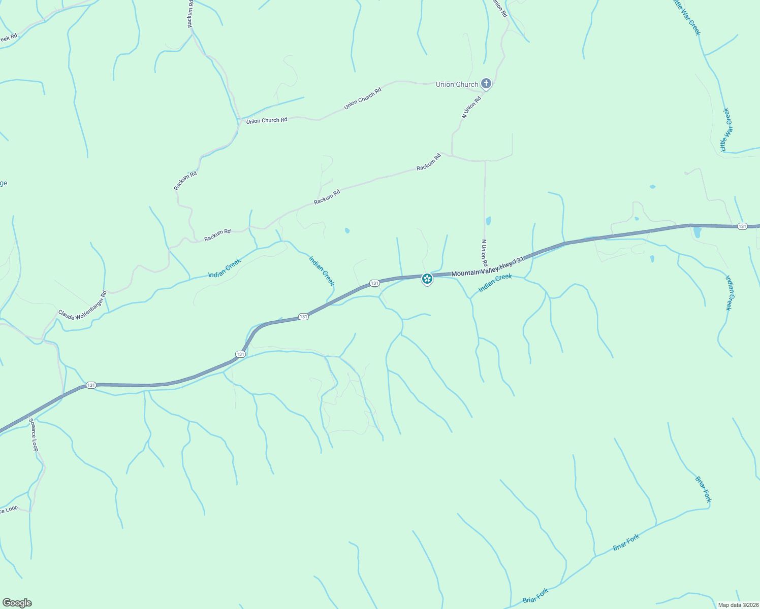 map of restaurants, bars, coffee shops, grocery stores, and more near 4988 Tennessee 131 in Thorn Hill