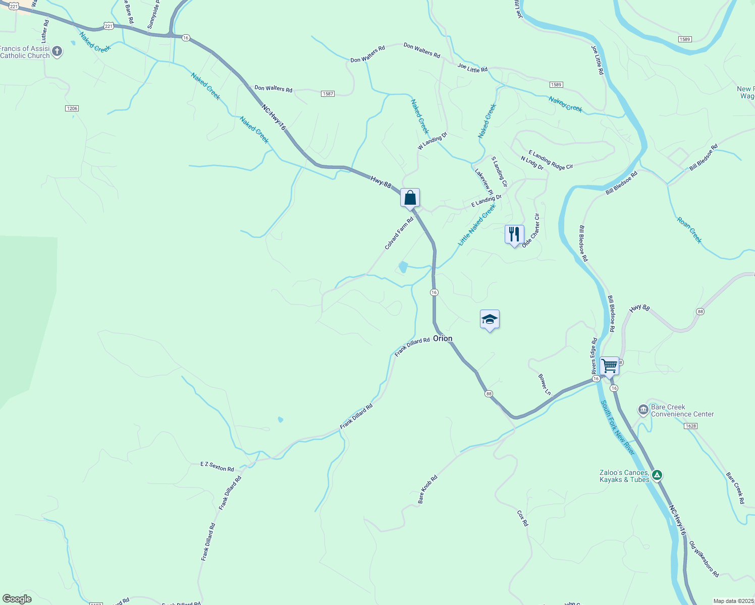 map of restaurants, bars, coffee shops, grocery stores, and more near 387 Chestnut Ridge Drive in Jefferson