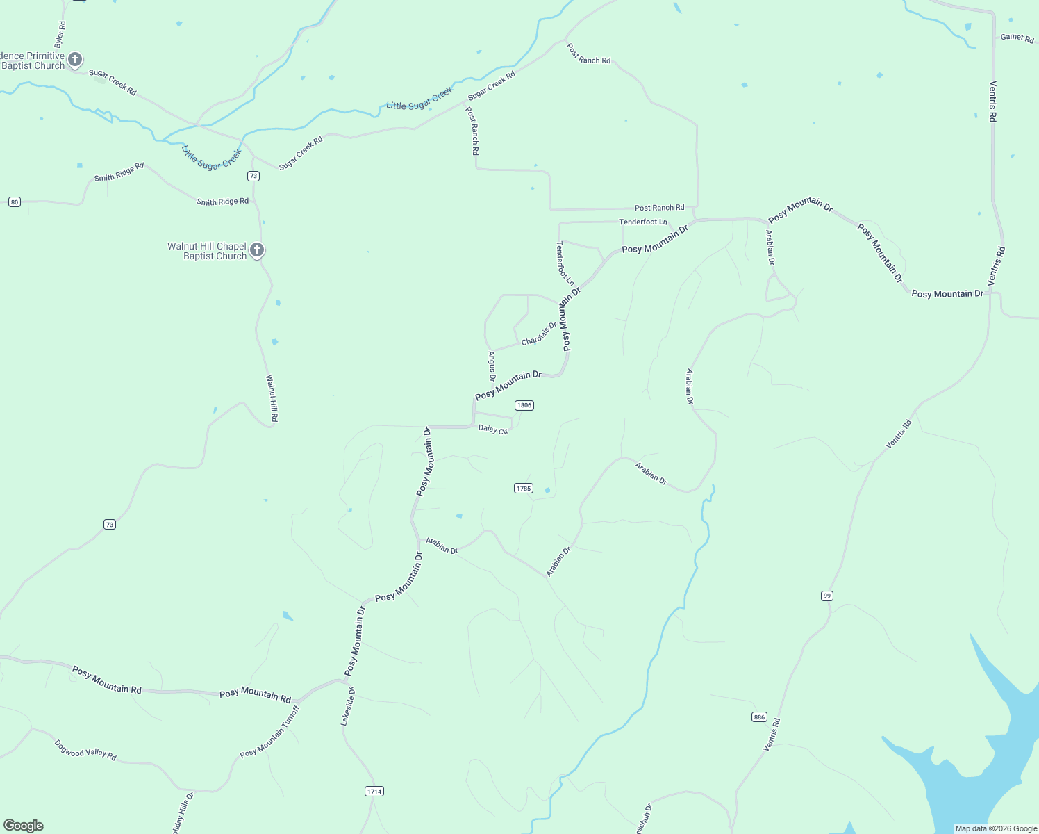 map of restaurants, bars, coffee shops, grocery stores, and more near Daisy Circle Spur in Rogers