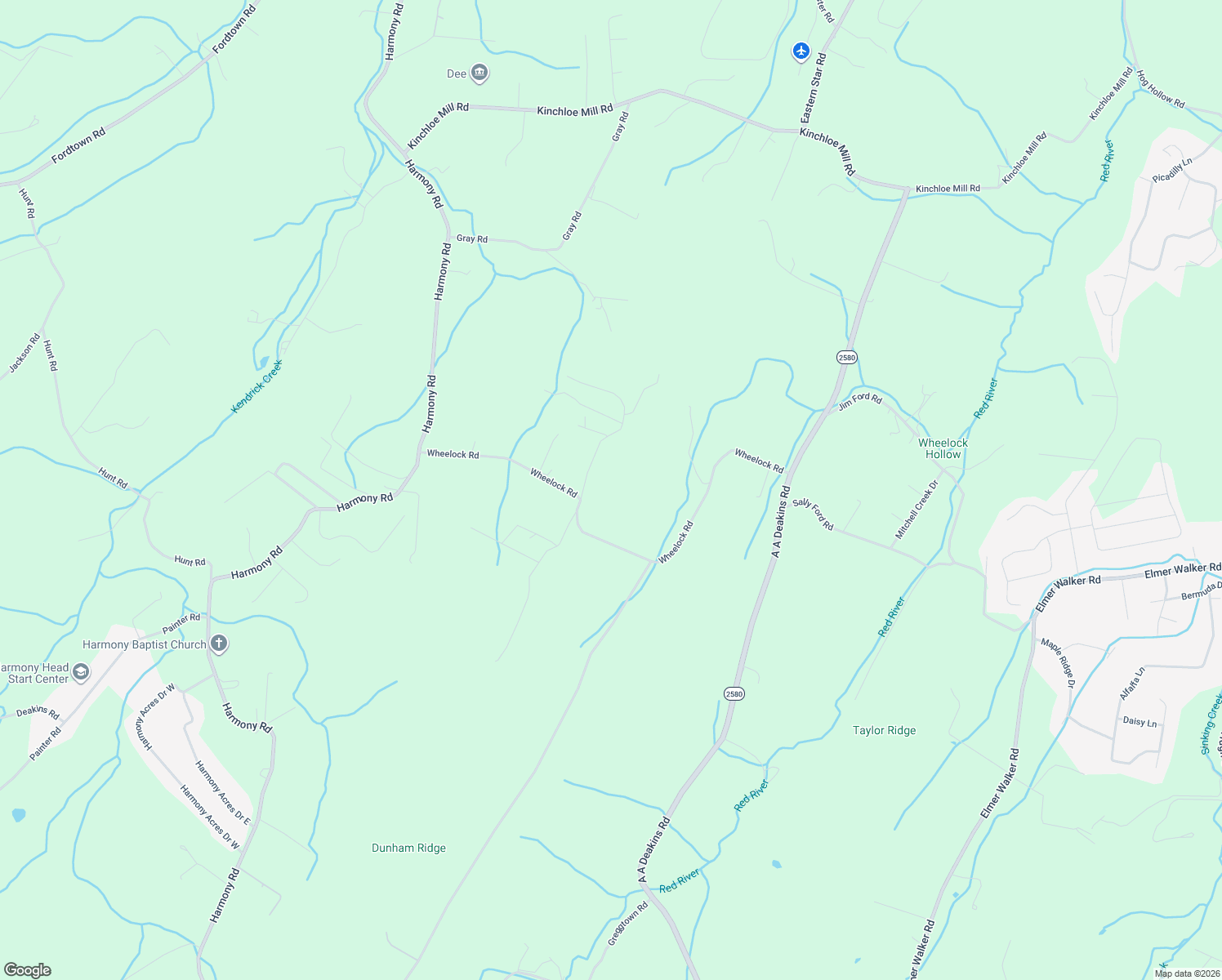 map of restaurants, bars, coffee shops, grocery stores, and more near 104 Newt Wheelock Rd in Jonesborough