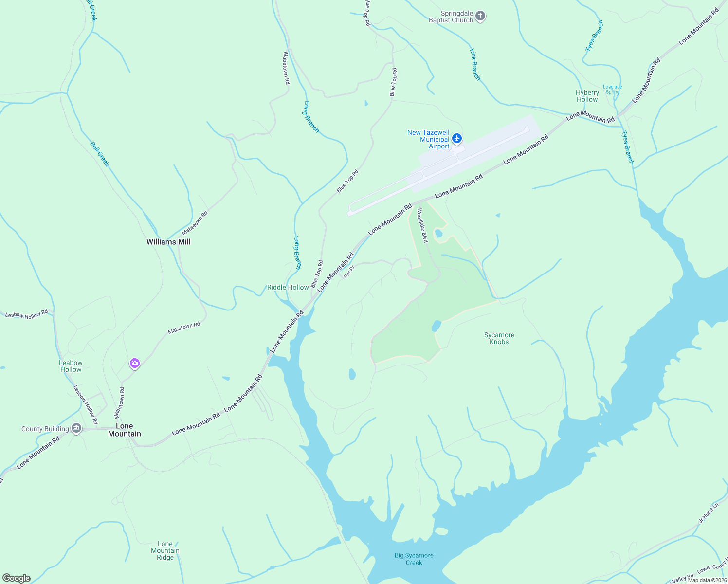 map of restaurants, bars, coffee shops, grocery stores, and more near 362 Wedge Way in Tazewell