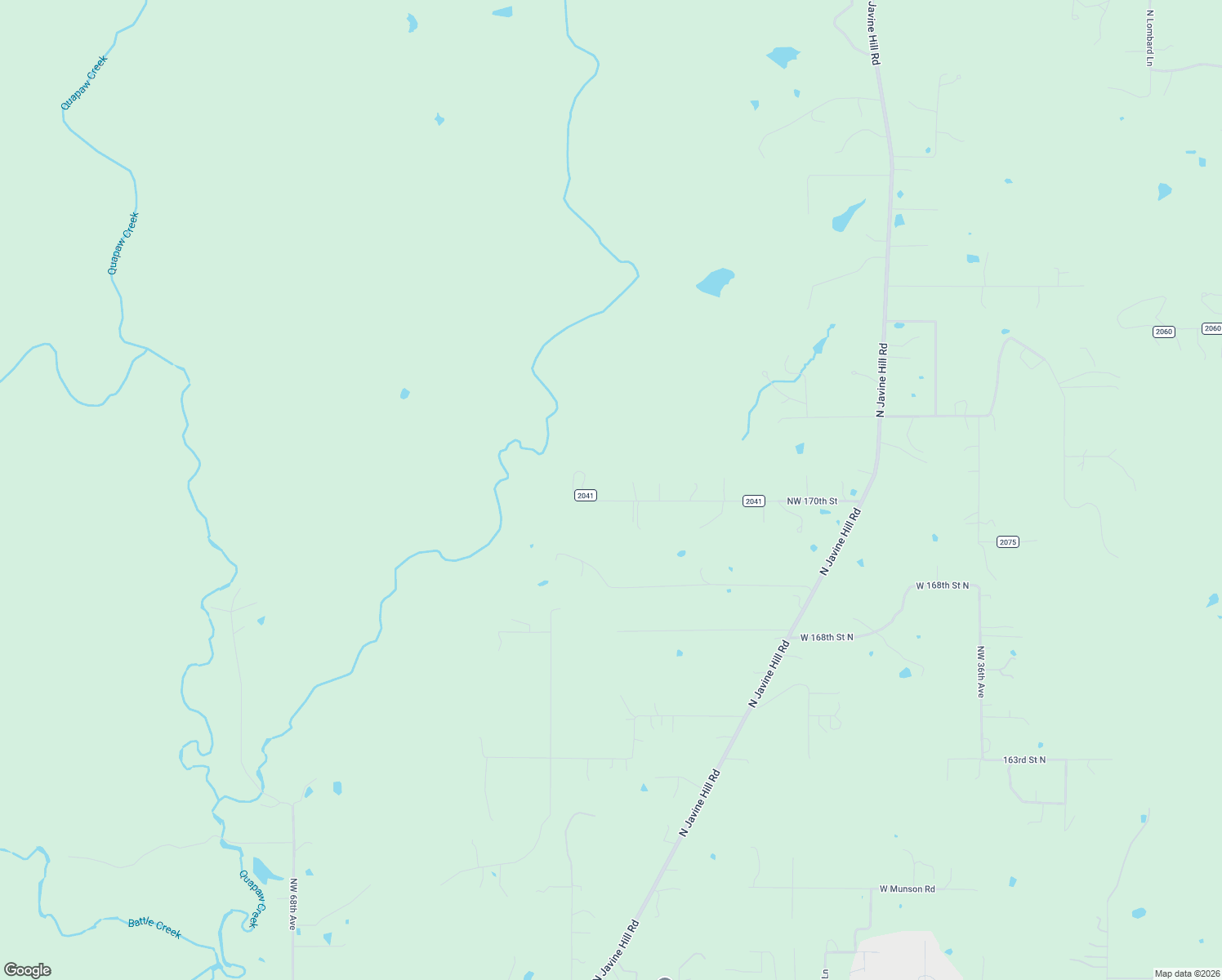 map of restaurants, bars, coffee shops, grocery stores, and more near West 170th Street North in Skiatook