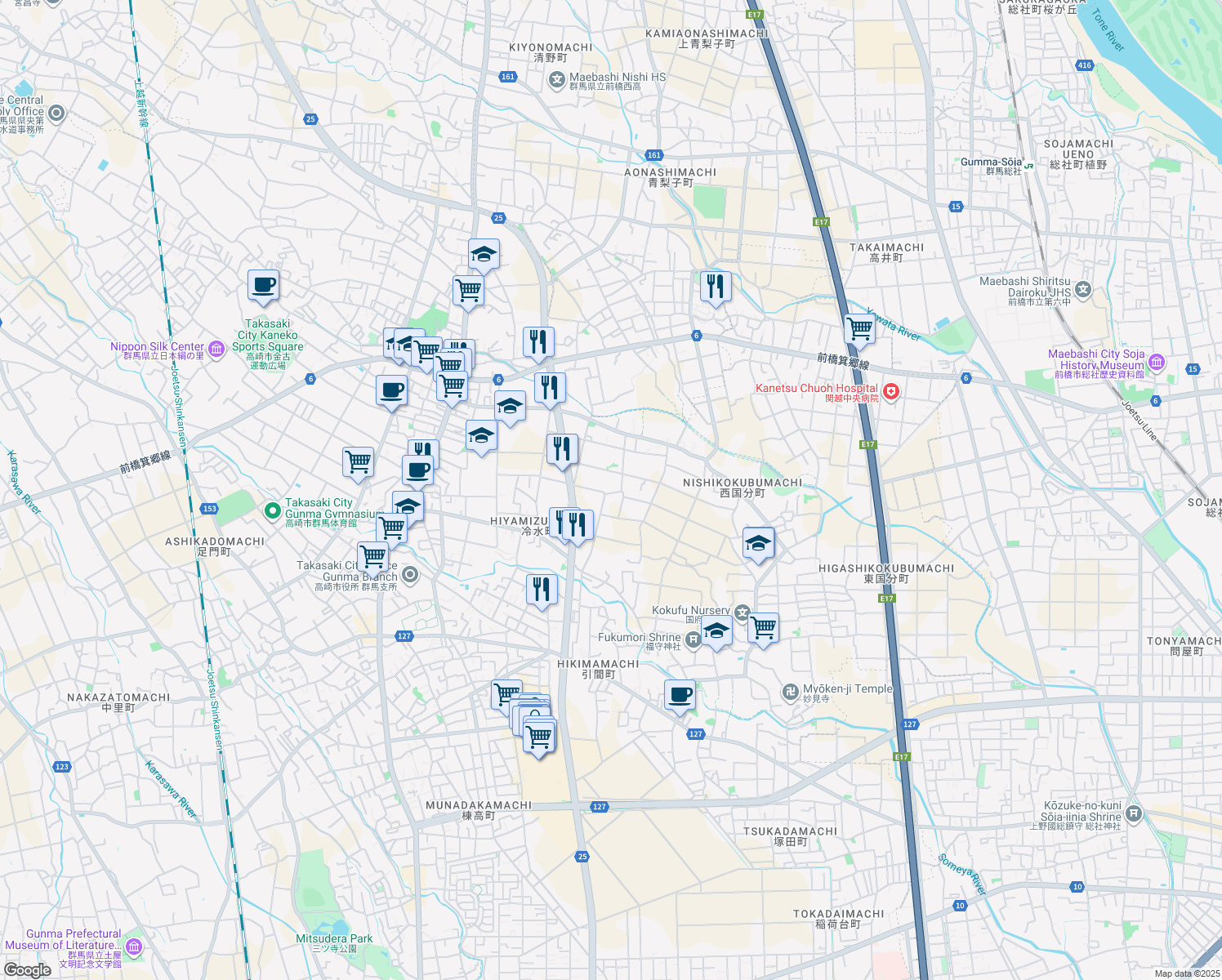 Takasaki Gunma Walk Score