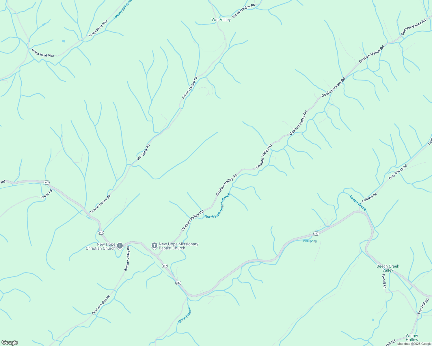 map of restaurants, bars, coffee shops, grocery stores, and more near 3850 Goshen Valley Road in Rogersville