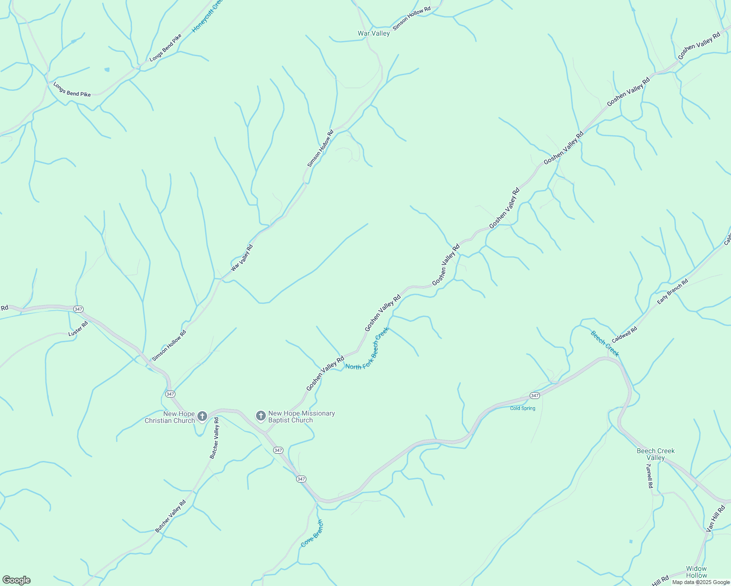 map of restaurants, bars, coffee shops, grocery stores, and more near 3850 Goshen Valley Road in Rogersville