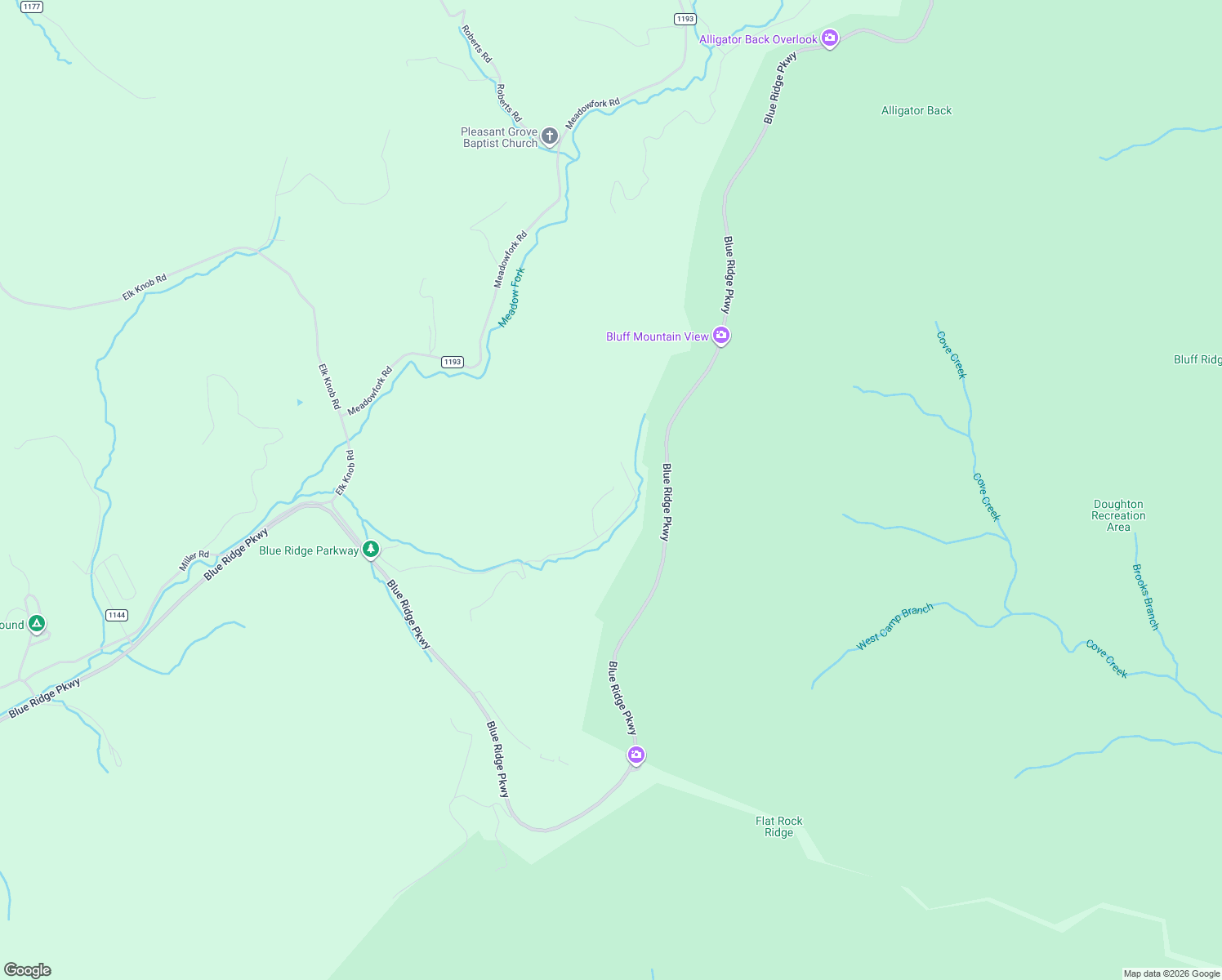 map of restaurants, bars, coffee shops, grocery stores, and more near 1011 Grassy Gap Lane in Laurel Springs