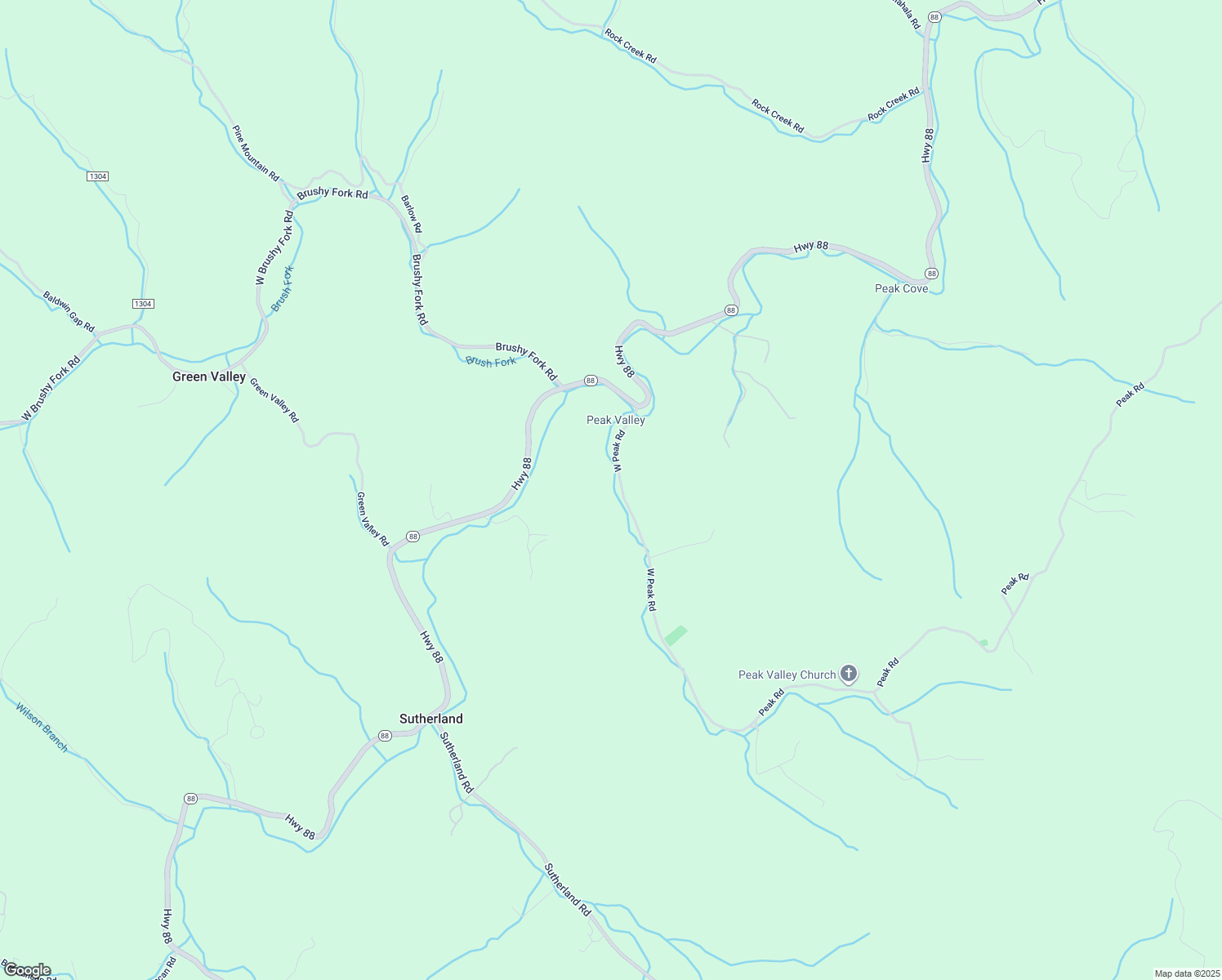 map of restaurants, bars, coffee shops, grocery stores, and more near 294 West Peak Road in Creston