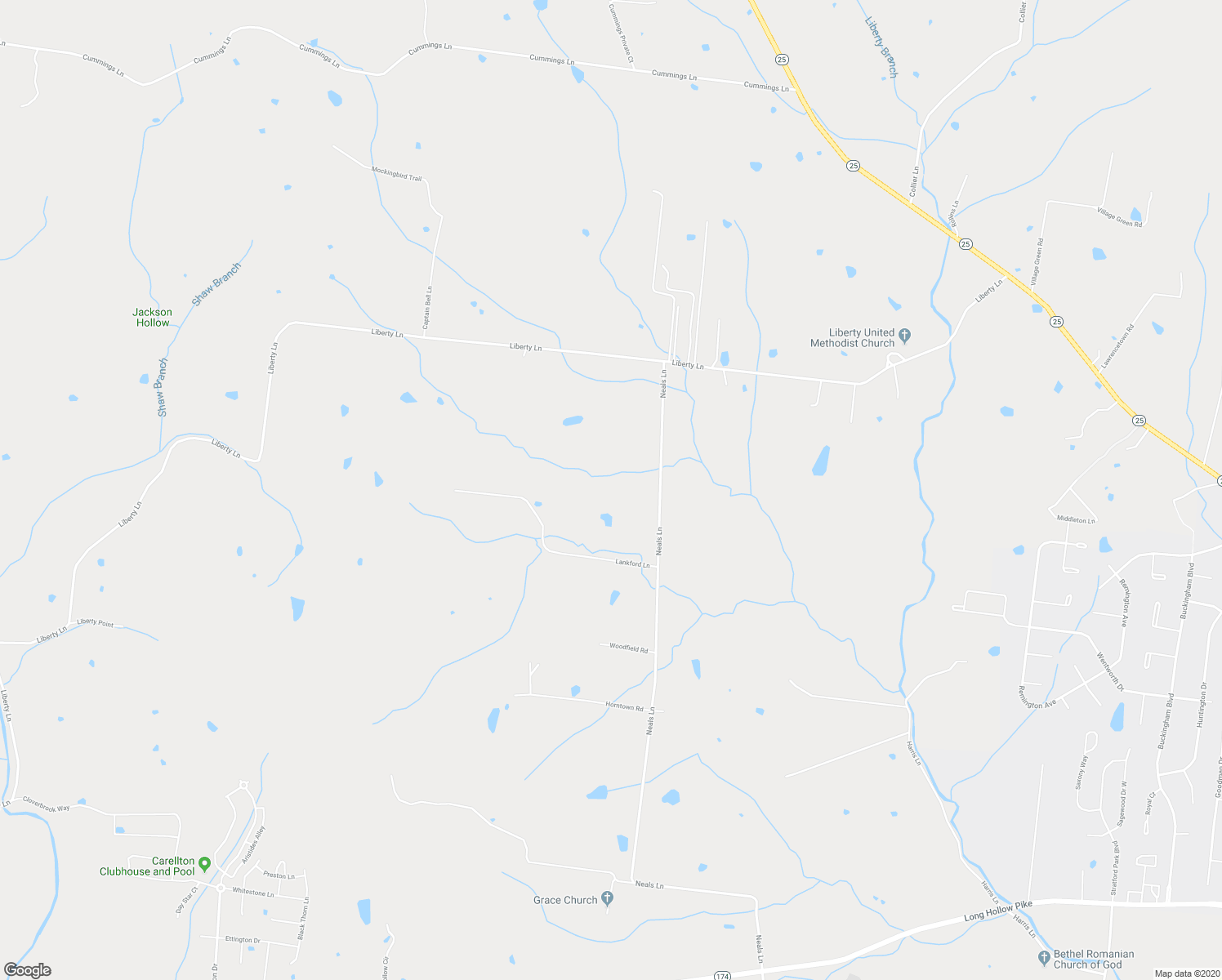 map of restaurants, bars, coffee shops, grocery stores, and more near 635 Neals Lane in Gallatin