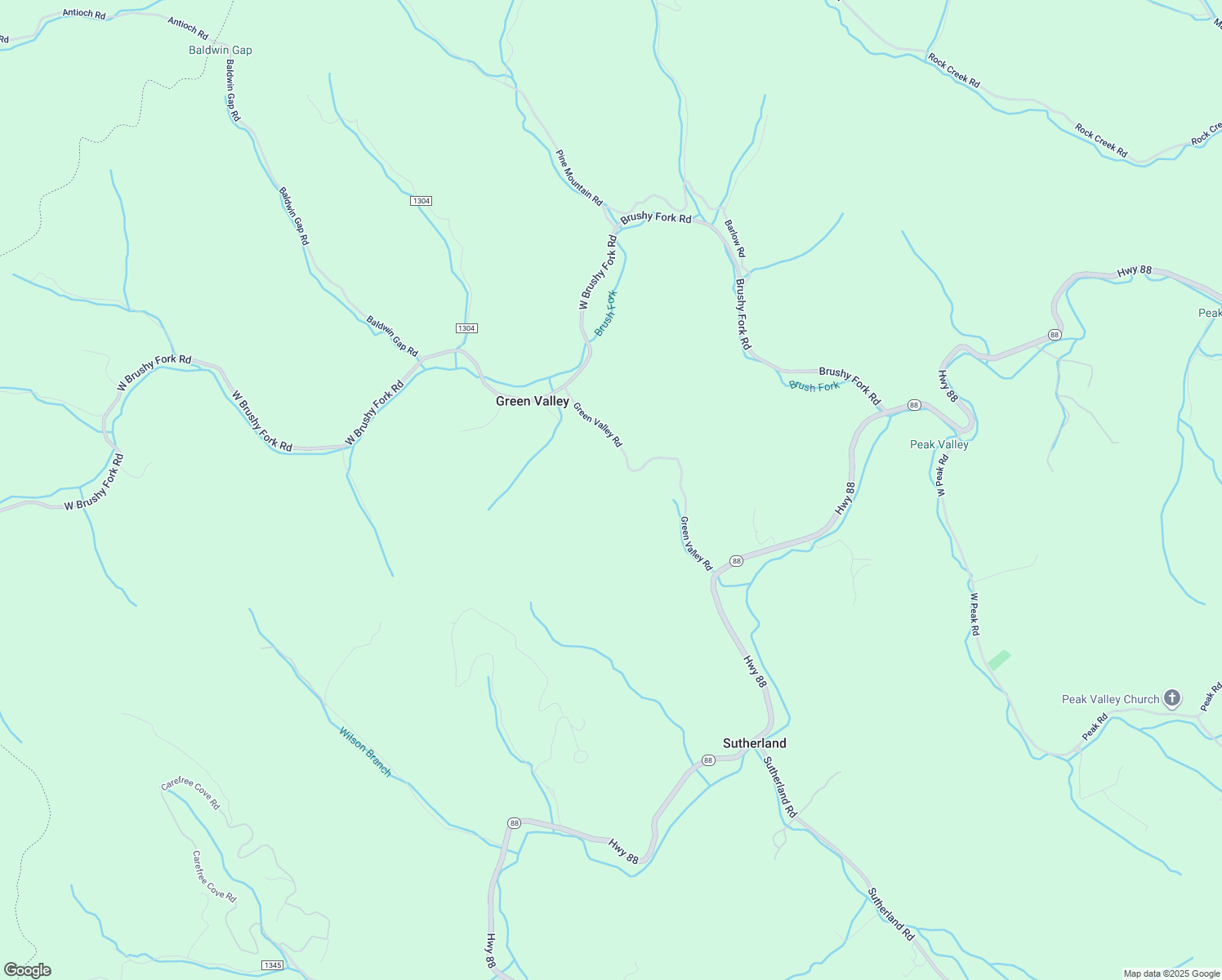 map of restaurants, bars, coffee shops, grocery stores, and more near 239 Green Valley Road in Creston