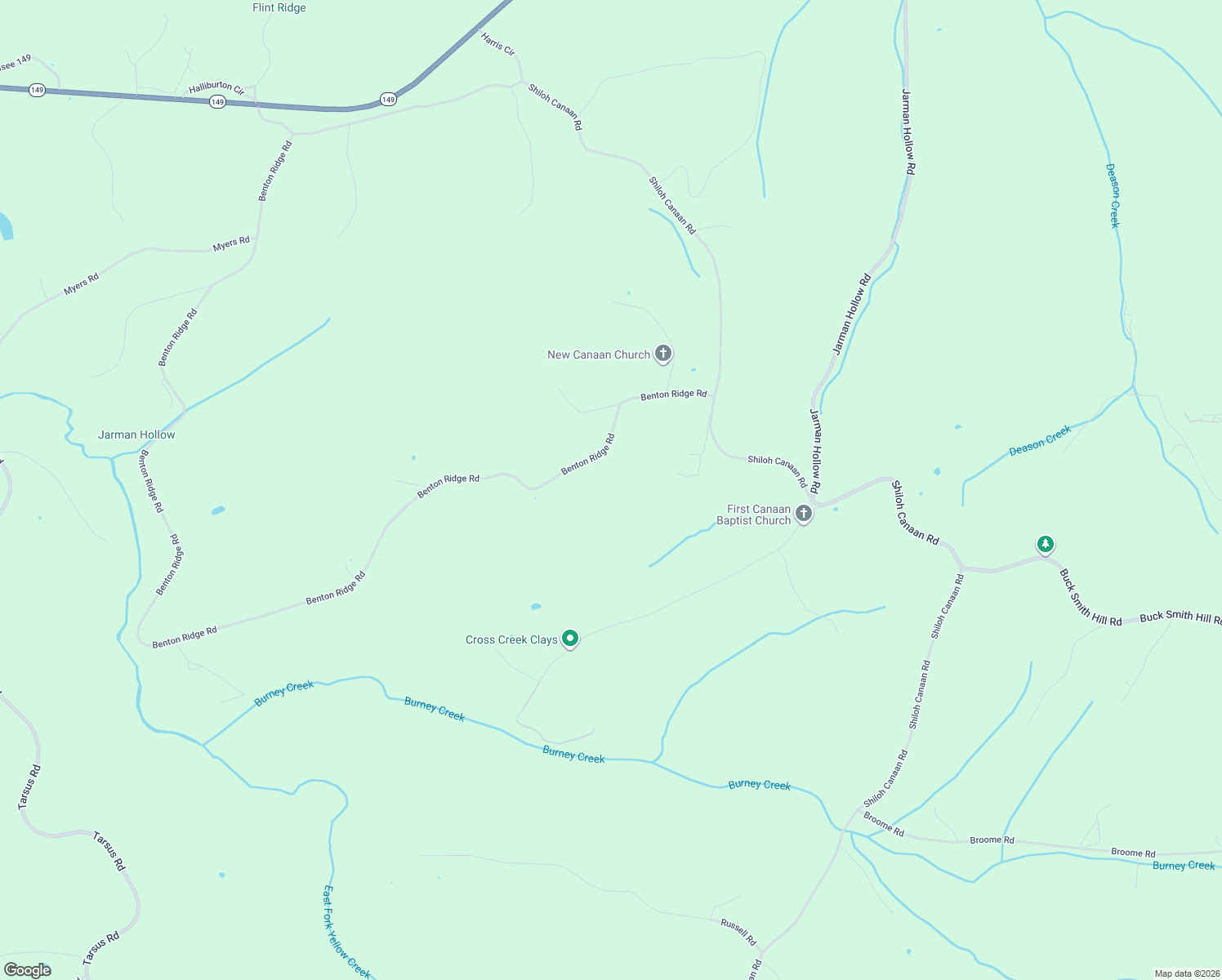 map of restaurants, bars, coffee shops, grocery stores, and more near 2876 Benton Ridge Road in Palmyra