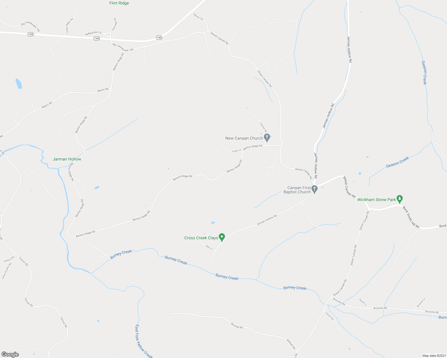 map of restaurants, bars, coffee shops, grocery stores, and more near 2876 Benton Ridge Road in Palmyra