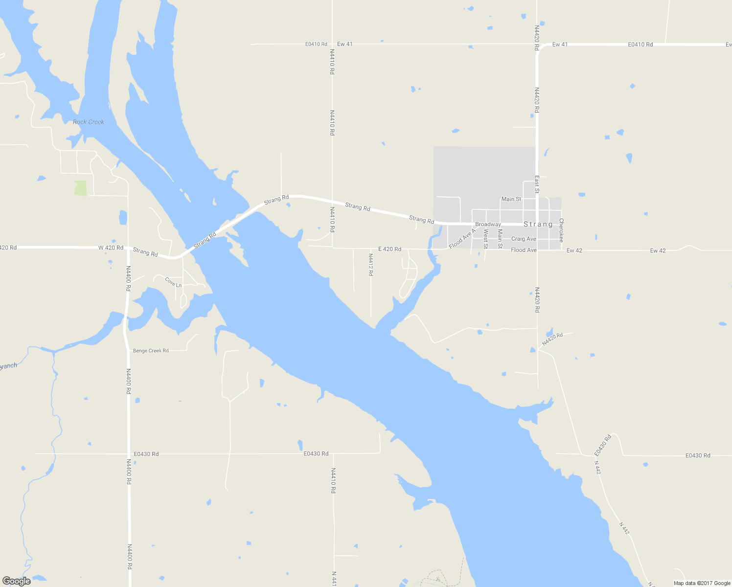 map of restaurants, bars, coffee shops, grocery stores, and more near 6757 North 4412 in Strang