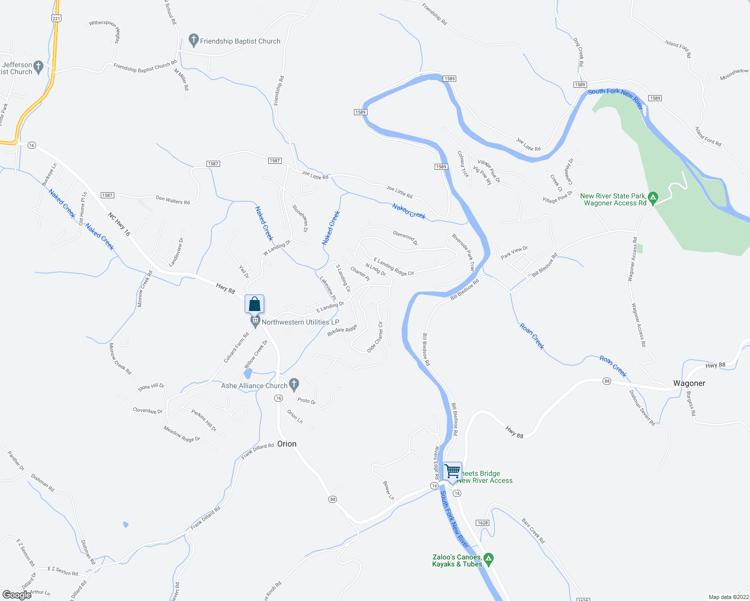 map of restaurants, bars, coffee shops, grocery stores, and more near 799 Olde Charter Circle in Jefferson