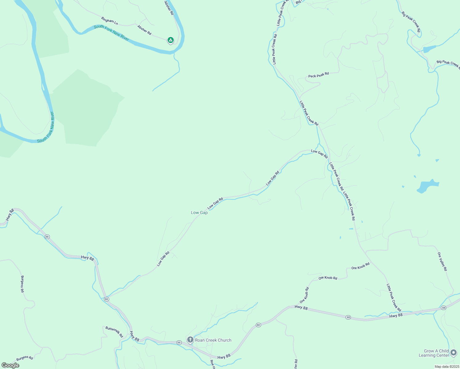 map of restaurants, bars, coffee shops, grocery stores, and more near 1471 Low Gap Road in Jefferson