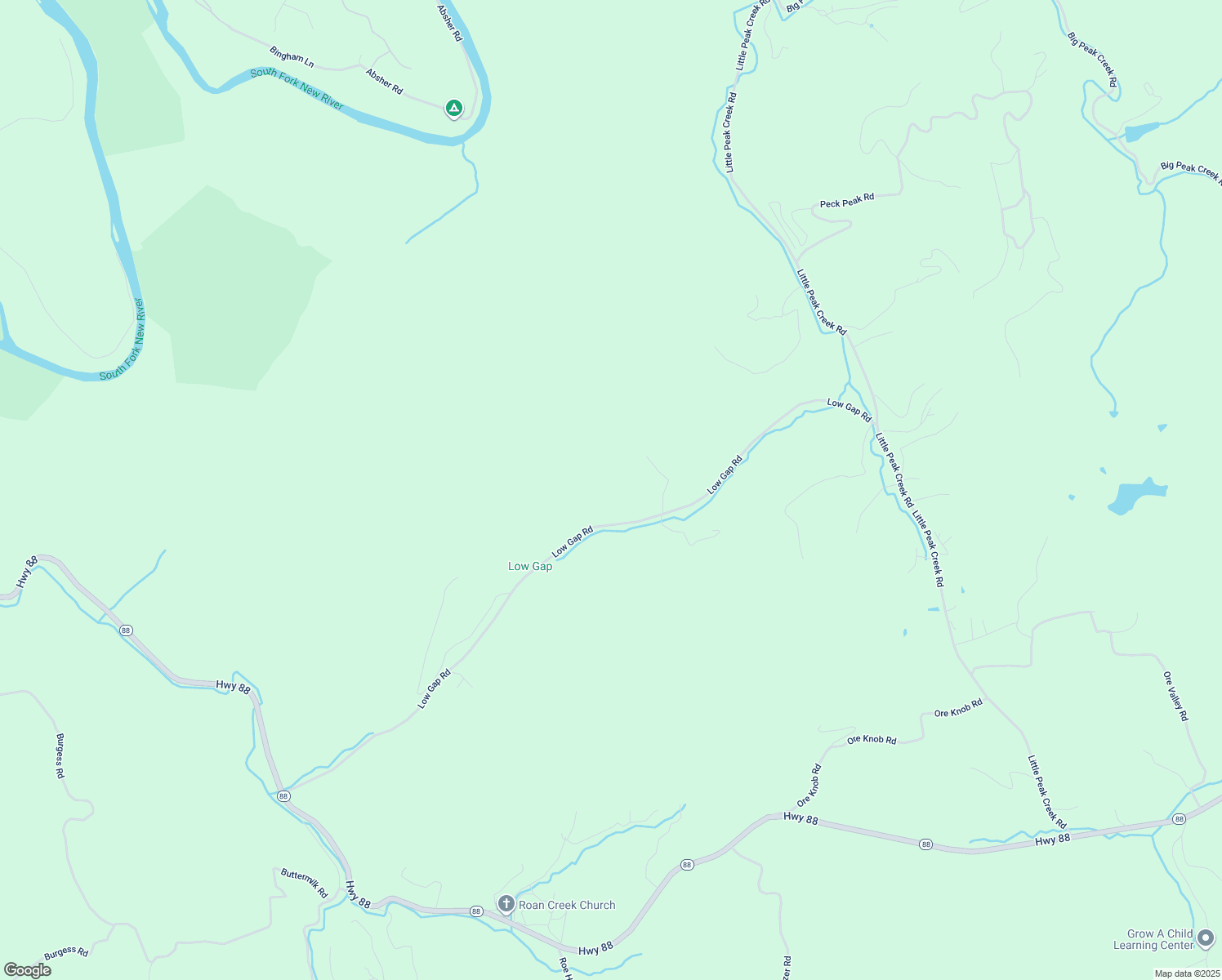 map of restaurants, bars, coffee shops, grocery stores, and more near 1471 Low Gap Road in Jefferson