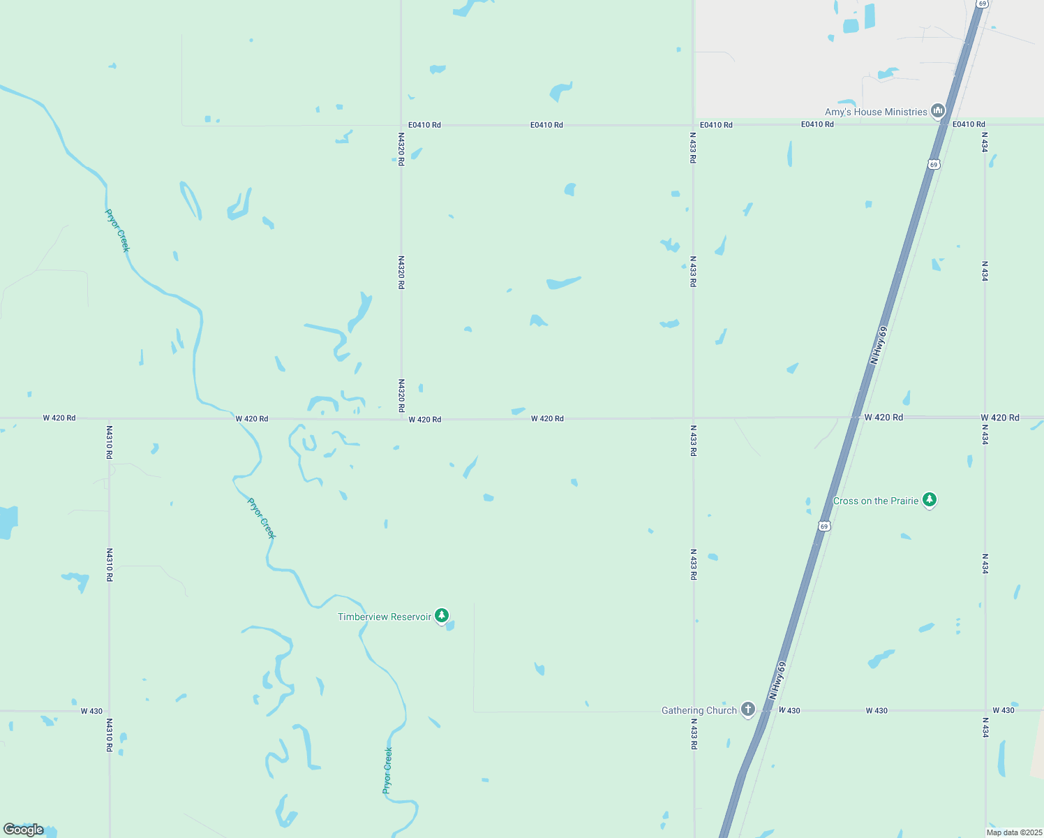 map of restaurants, bars, coffee shops, grocery stores, and more near 2795 West 420 Road in Adair
