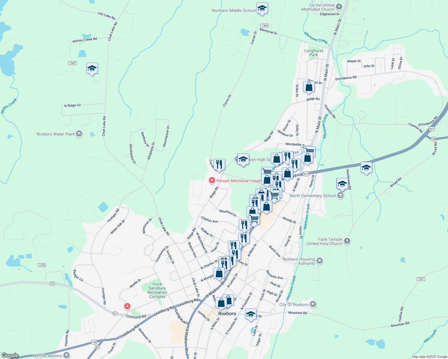 718 Ridge Road, Roxboro NC Walk Score