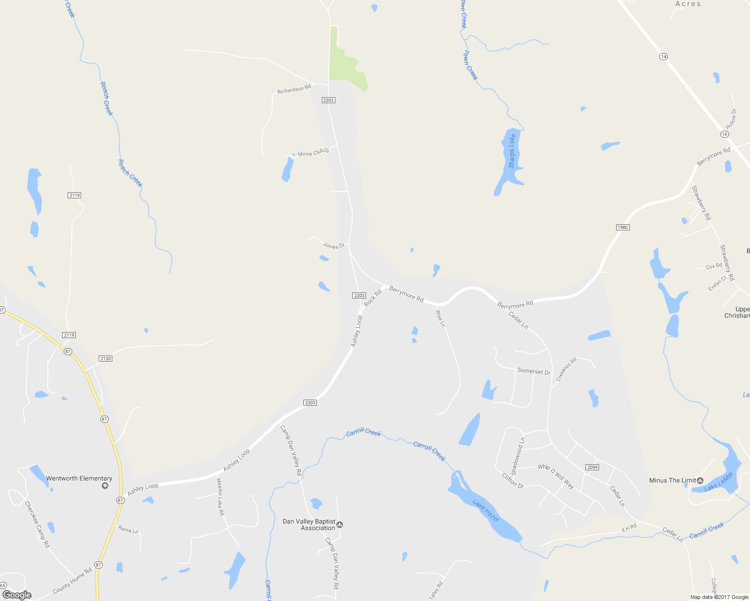 map of restaurants, bars, coffee shops, grocery stores, and more near 142 Rock Road in Reidsville