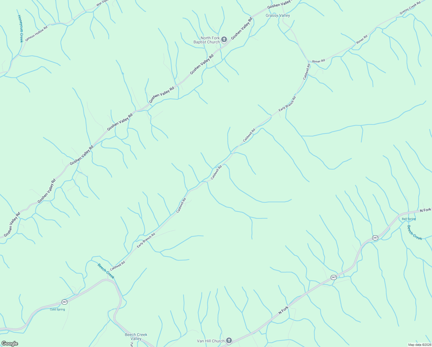 map of restaurants, bars, coffee shops, grocery stores, and more near 378 Early Branch Road in Rogersville