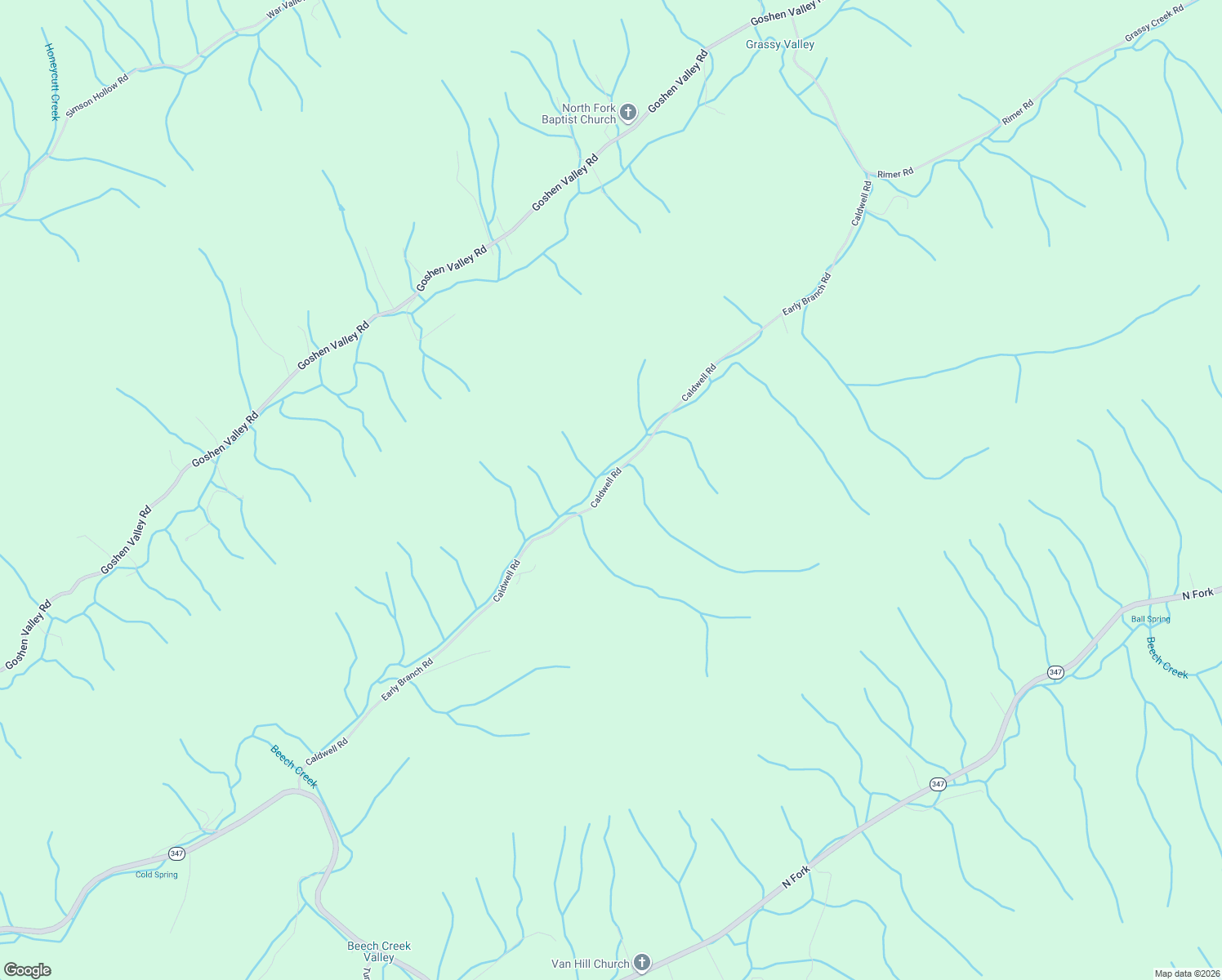 map of restaurants, bars, coffee shops, grocery stores, and more near 378 Early Branch Road in Rogersville