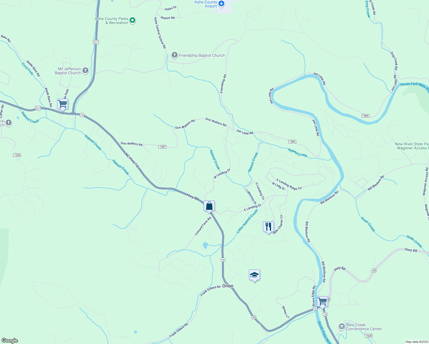 map of restaurants, bars, coffee shops, grocery stores, and more near 154 Hillside Court in Jefferson