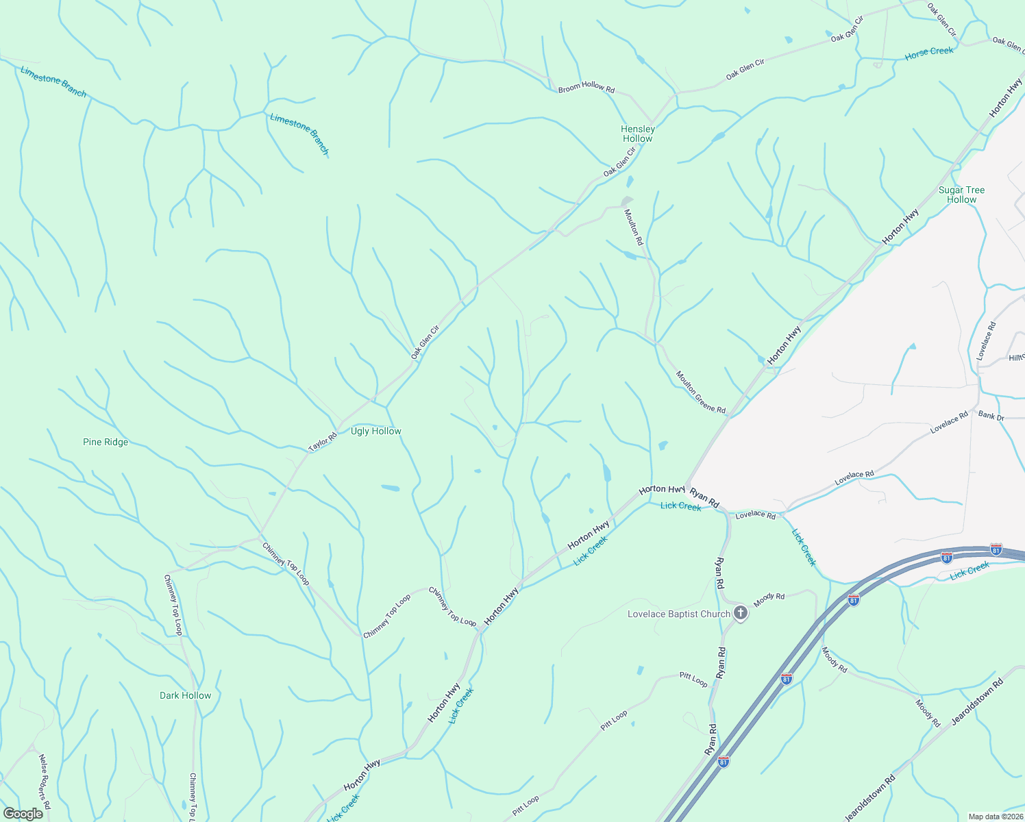 map of restaurants, bars, coffee shops, grocery stores, and more near 560 Poteat Ln in Fall Branch