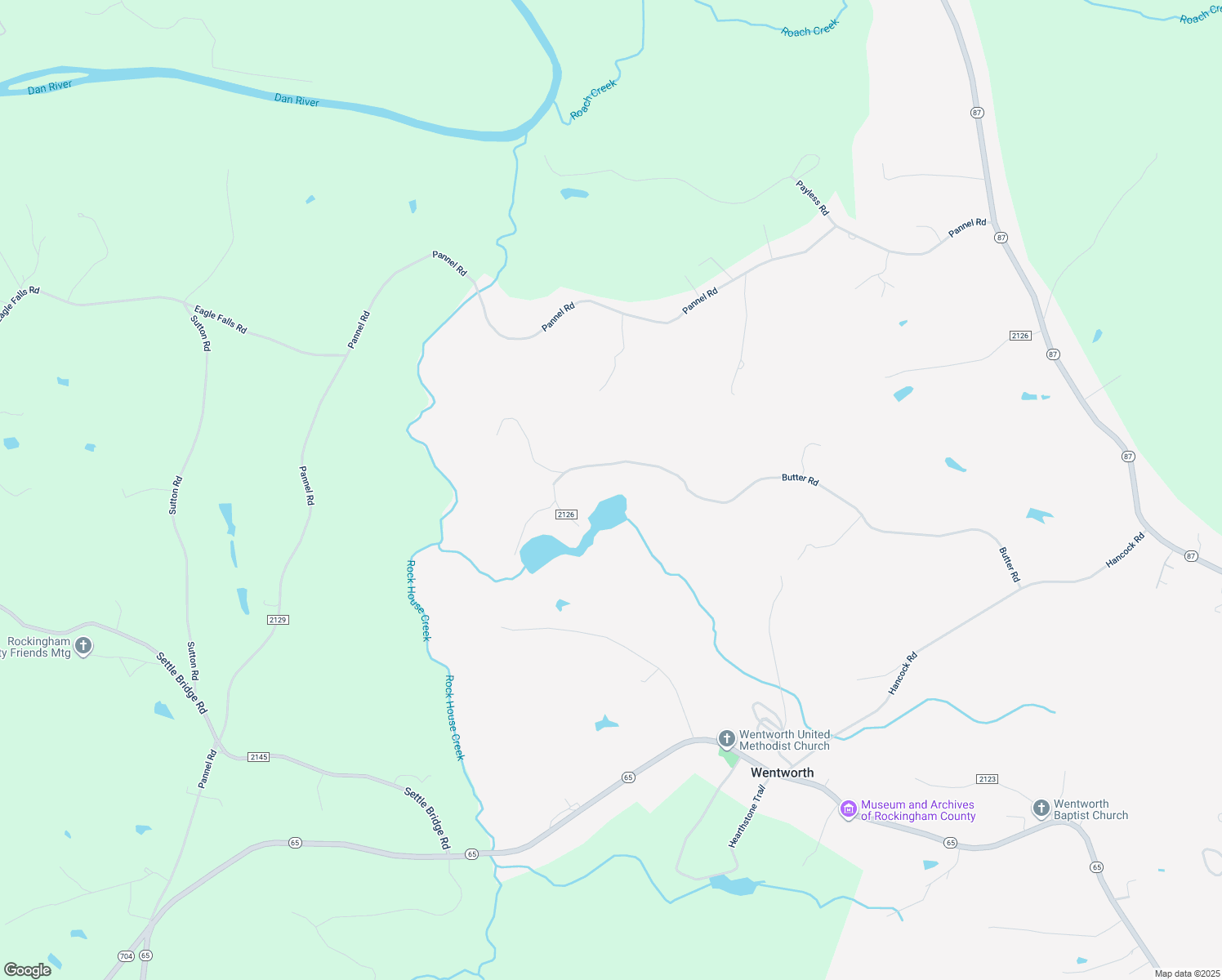 map of restaurants, bars, coffee shops, grocery stores, and more near 992 Butter Road in Reidsville