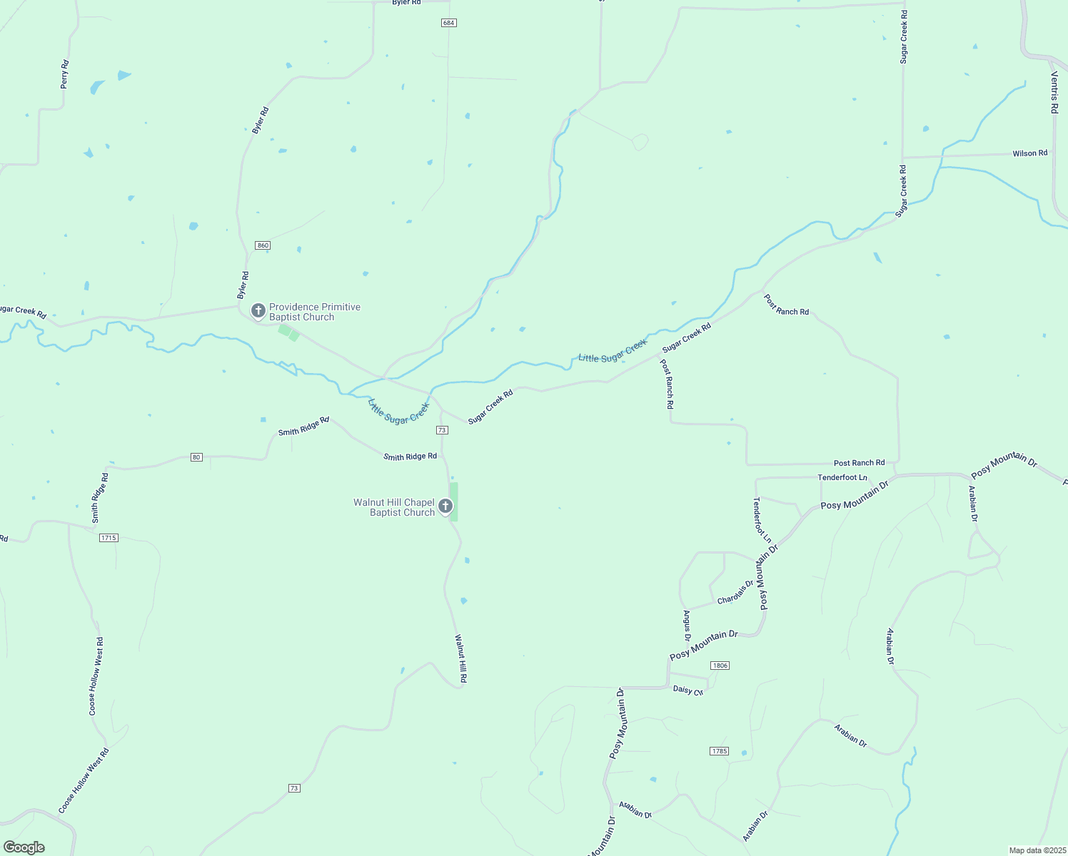 map of restaurants, bars, coffee shops, grocery stores, and more near 17891 Sugar Creek Road in Garfield