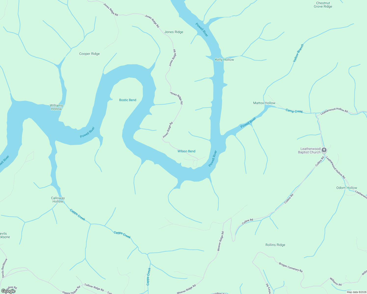 map of restaurants, bars, coffee shops, grocery stores, and more near Jones Ridge Road in Speedwell