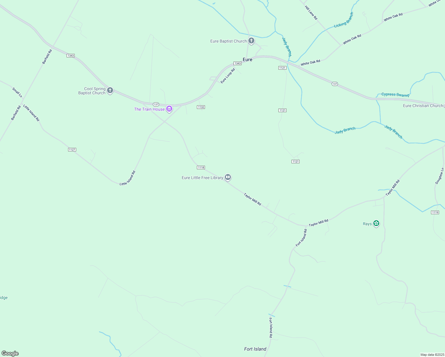 map of restaurants, bars, coffee shops, grocery stores, and more near 169 Taylor Mill Road in Eure