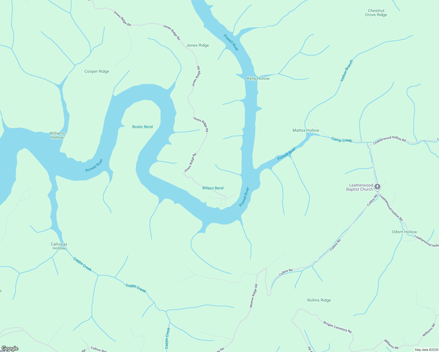 map of restaurants, bars, coffee shops, grocery stores, and more near Jones Ridge Road in Speedwell