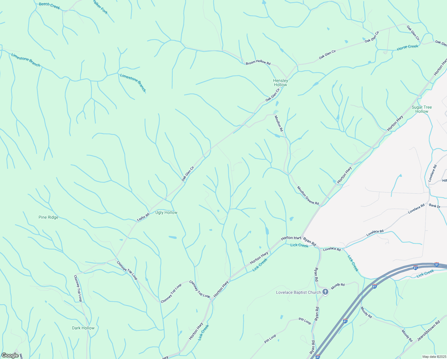 map of restaurants, bars, coffee shops, grocery stores, and more near 320 Poteat Ln in Fall Branch