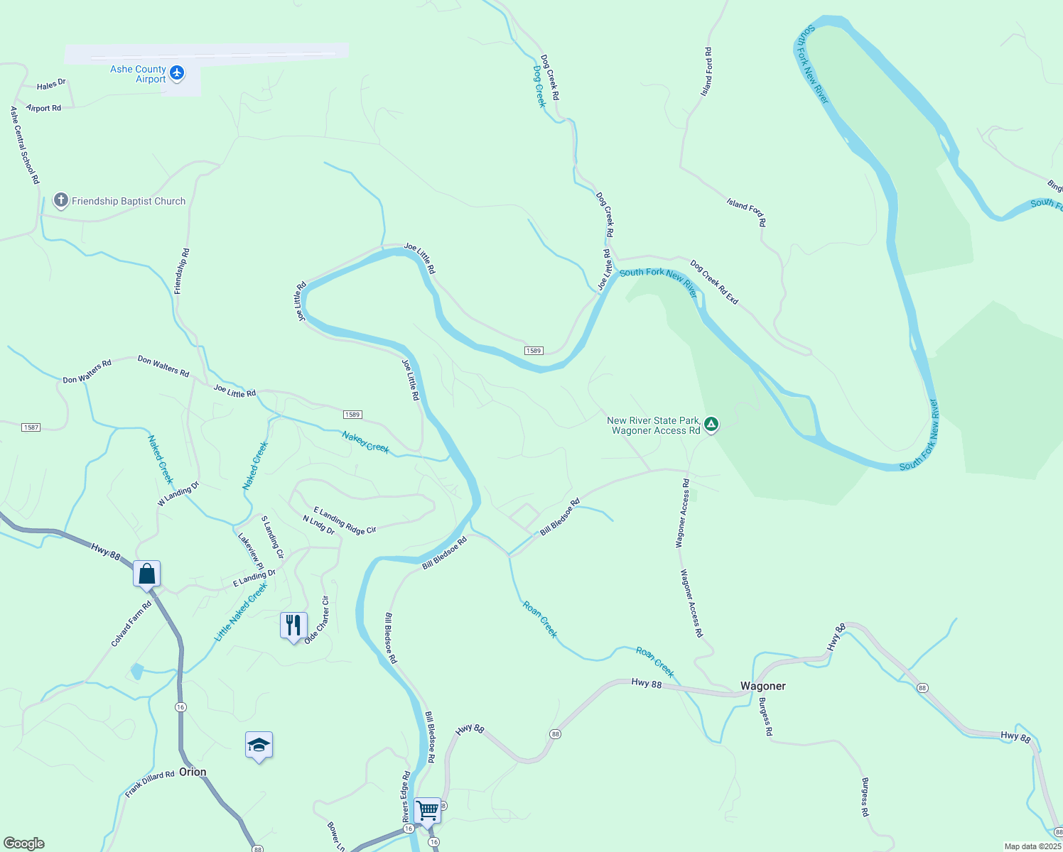 map of restaurants, bars, coffee shops, grocery stores, and more near 194 Village Pine Drive in Jefferson