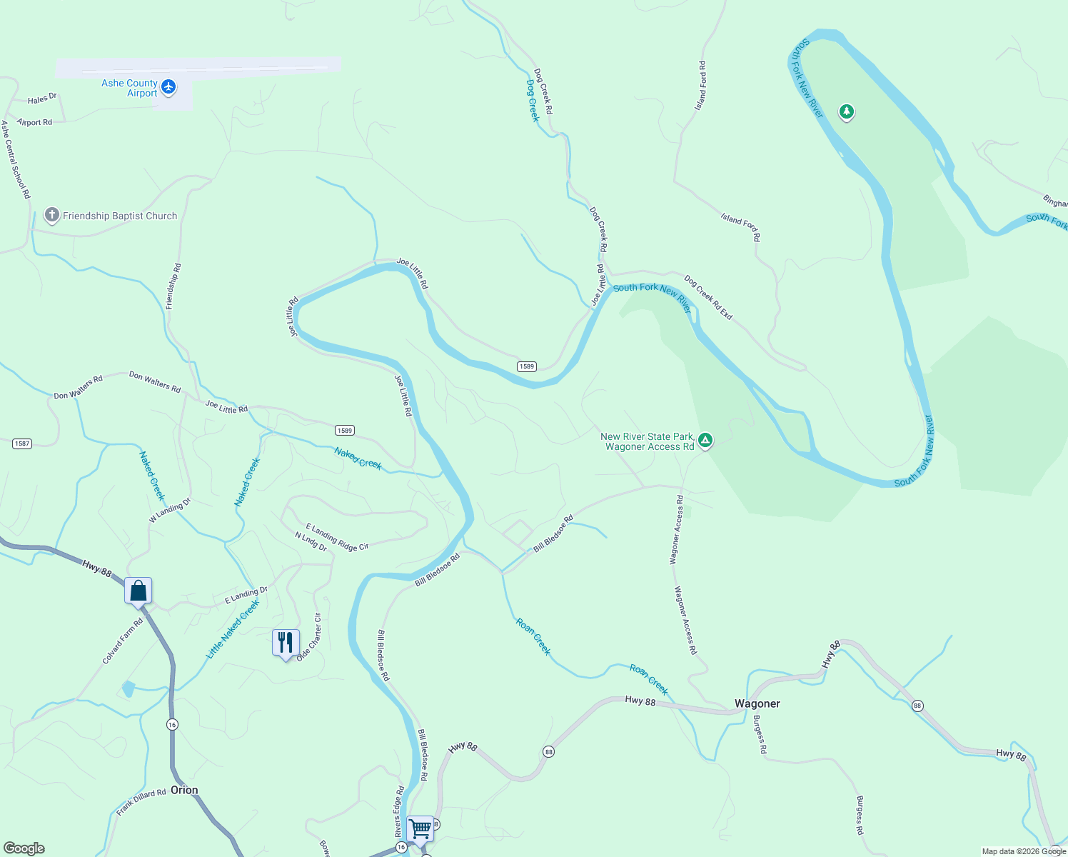 map of restaurants, bars, coffee shops, grocery stores, and more near 194 Village Pine Drive in Jefferson