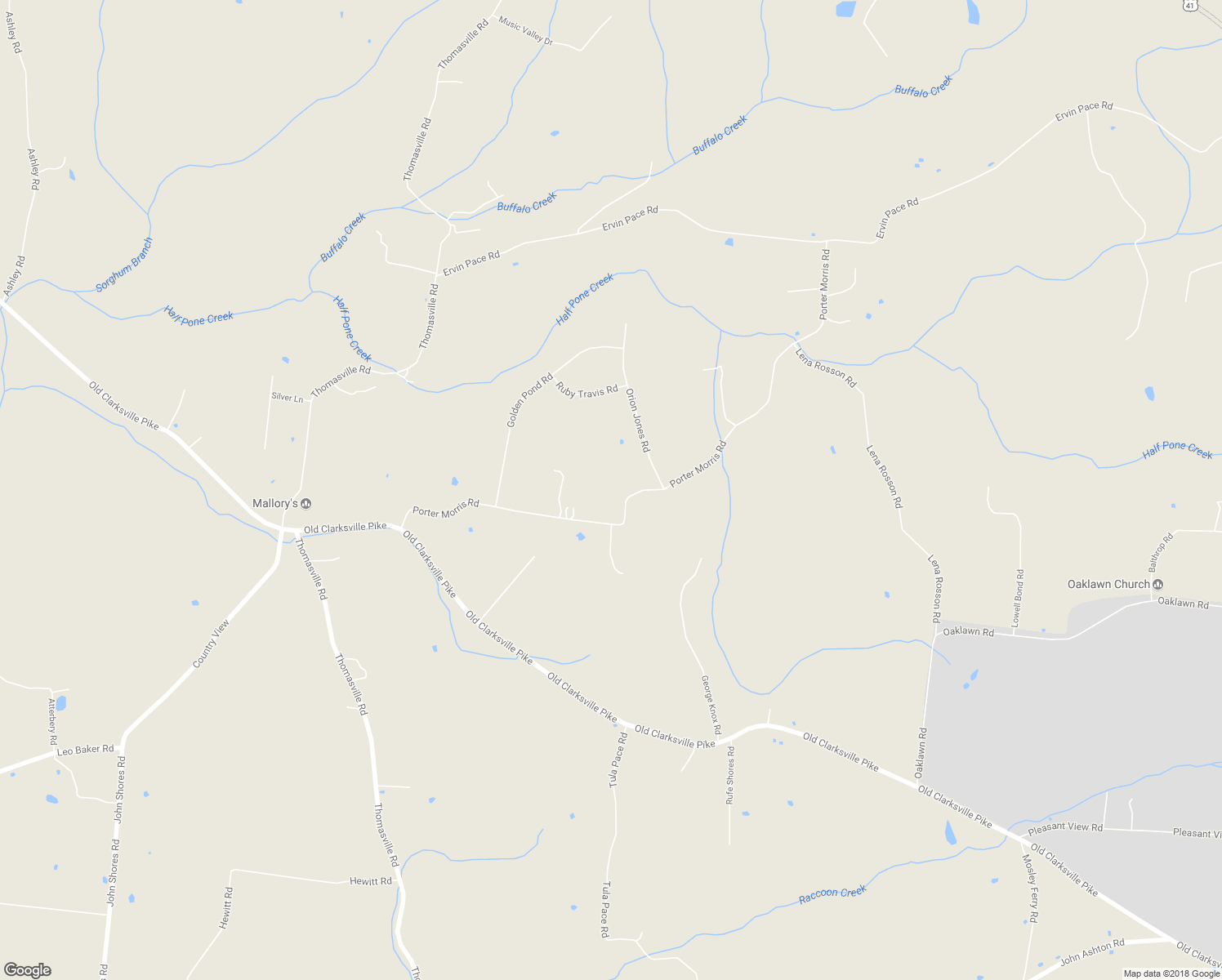 map of restaurants, bars, coffee shops, grocery stores, and more near 1264 Porter Morris Road in Chapmansboro