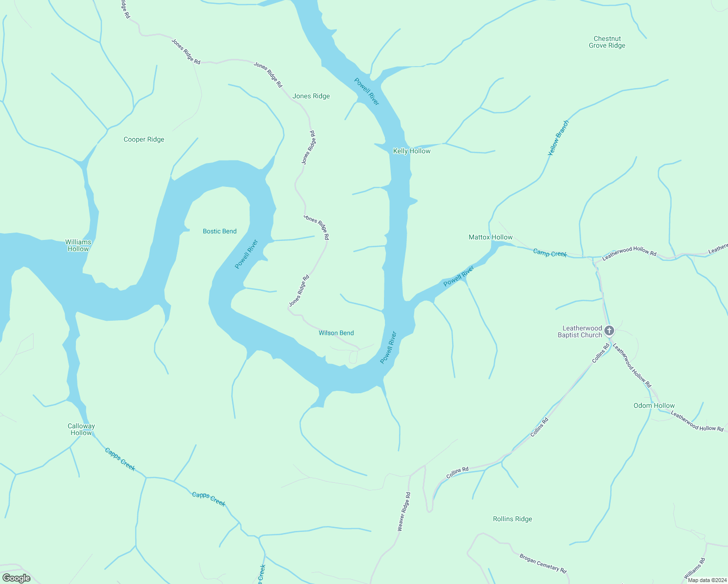map of restaurants, bars, coffee shops, grocery stores, and more near Jones Ridge Road in Speedwell
