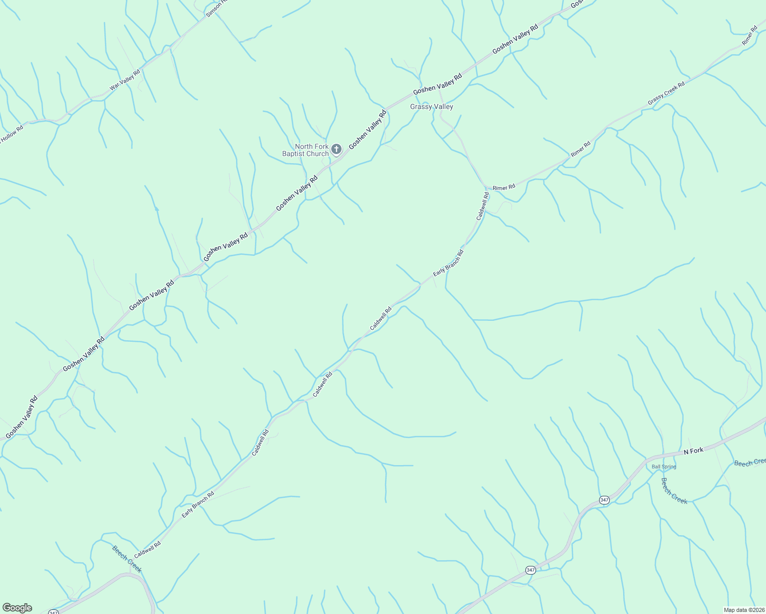 map of restaurants, bars, coffee shops, grocery stores, and more near 471 Early Branch Road in Rogersville